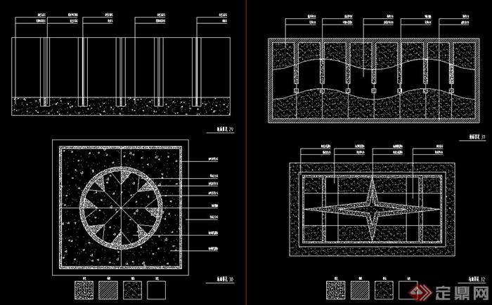 室内装修地面拼花设计CAD方案图(2)