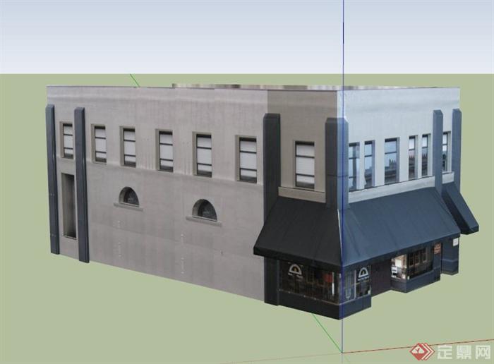 餐馆建筑设计SU模型(1)