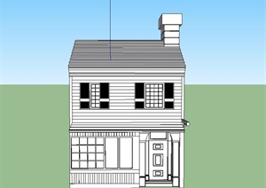 某乡村两层住宅建筑设计SU(草图大师)模型