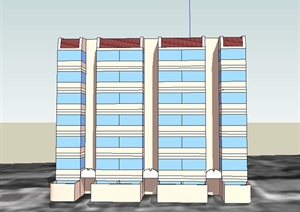 某住宅小区七层住宅建筑设计US模型