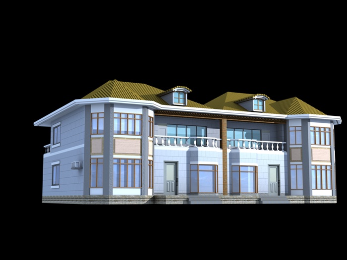 多栋现代别墅建筑设计（含cad、3dmax、效果图）