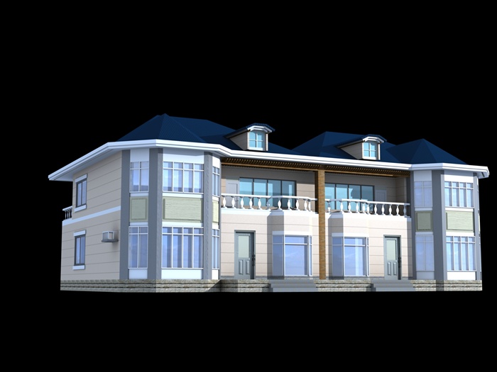 多栋现代别墅建筑设计（含cad、3dmax、效果图）