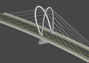 现代风格交通大桥3dmax模型