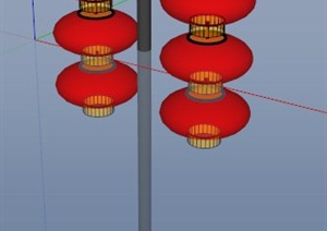 灯笼式街灯设计SU(草图大师)模型