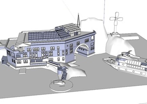 某欢乐岛旅游建筑设计SU(草图大师)模型