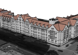 新古典欧式住宅区建筑设计SU(草图大师)模型