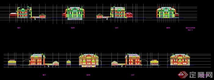 欧式风格多套别墅建筑设计方案及效果图(9)