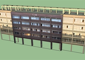 某商业楼建筑设计SU(草图大师)模型1