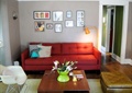 客厅,沙发,茶几,椅子,照片墙,落地灯