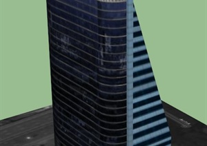 酒店建筑设计SU(草图大师)贴图模型