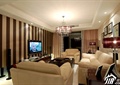 客厅,茶几,沙发,台灯,电视背景墙