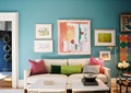 客厅,沙发,茶几,照片墙,装饰画