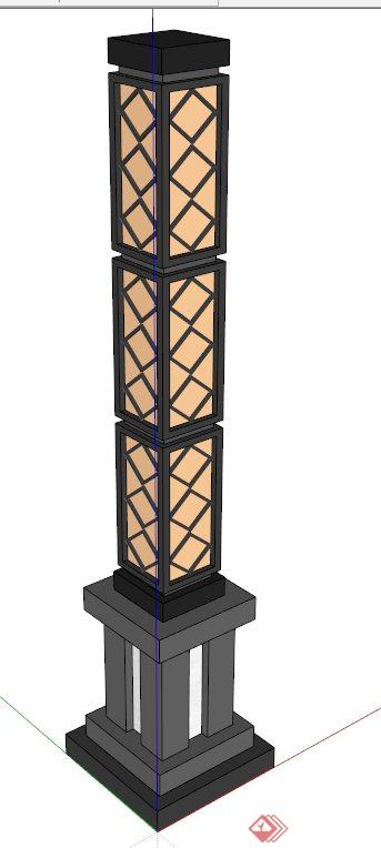 一个灯柱设计SU模型(1)