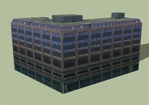 阿伯丁某栋办公楼建筑设计SU(草图大师)模型