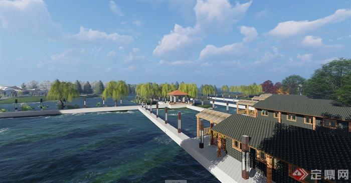 某现代中式风格湿地滨水景观规划设计JPG图(6)