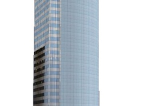 现代镜面高层办公楼建筑设计SU(草图大师)模型