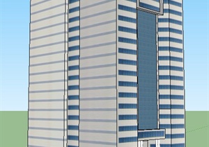 现代风格高层商务中心办公建筑设计SU(草图大师)模型
