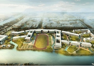 宁波某国际学校建筑设计效果图