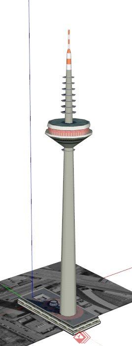 欧罗巴电视塔建筑设计SU模型(1)