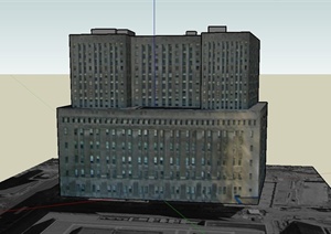 某高层法院建筑设计US模型