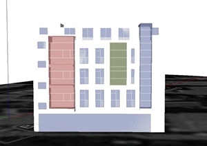 某现代风格四层住宅建筑设计US模型