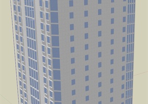 某高层商业酒店建筑设计SU(草图大师)模型