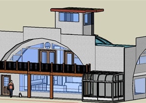 某奇特住宅建筑设计SU(草图大师)模型