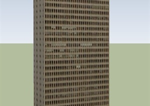 一栋高层汽车大厦办公建筑设计SU(草图大师)模型