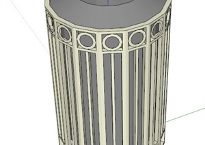 一个垃圾桶设计的SU(草图大师)模型