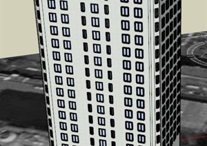 东阳大厦酒店建筑设计SU(草图大师)模型