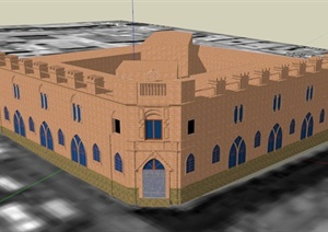 阿拉伯建筑设计SU(草图大师)模型