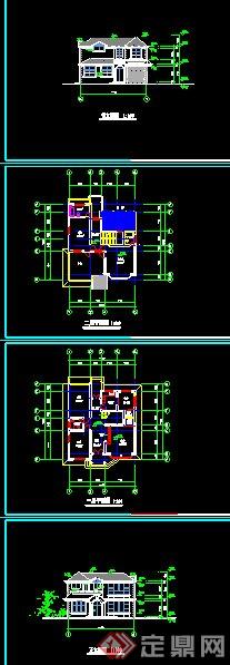 多栋现代别墅建筑设计（含cad、3dmax、效果图）(7)