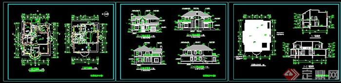 多栋现代别墅建筑设计（含cad、3dmax、效果图）(6)
