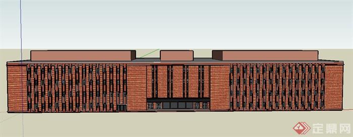 现代博物馆建筑设计SU模型(2)