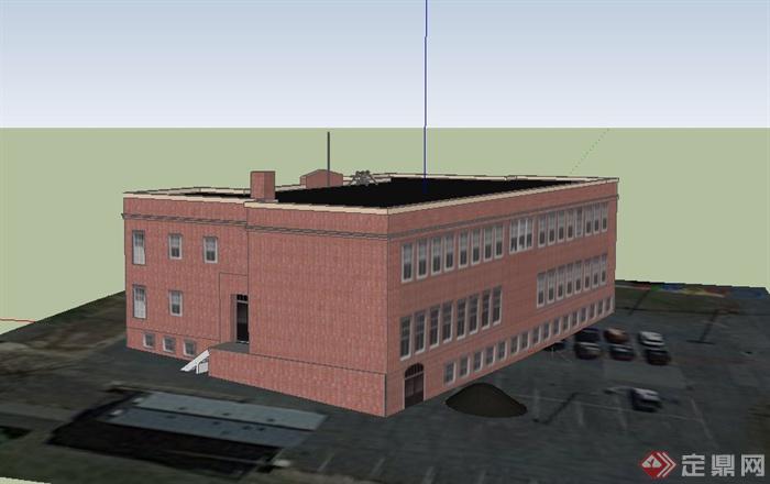 某四层中医院建筑设计US模型(3)