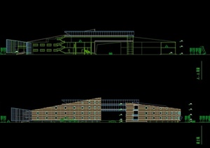 某三层湿地生态综合楼建筑设计CAD方案图