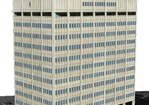 现代风格某栋高层办公建筑设计SU(草图大师)模型