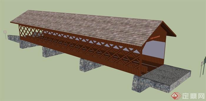 棚桥设计SU模型(1)