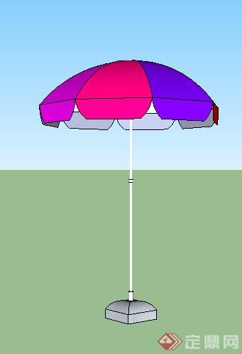 户外遮阳伞su模型(1)