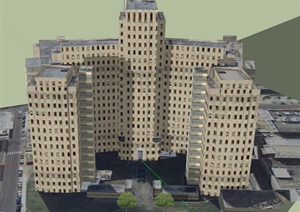某公司总部大楼建筑设计SU(草图大师)模型