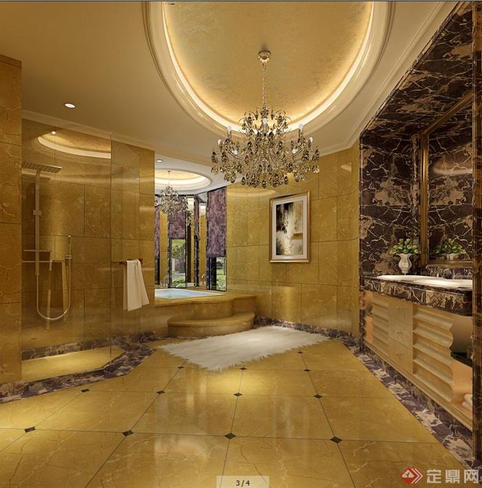 上海某A户型别墅装饰设计CAD施工图(9)