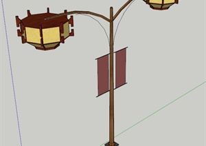 某中式特色路灯设计SU(草图大师)模型