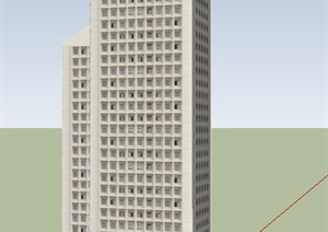 现代多层及高层组合办公楼建筑设计SU(草图大师)模型