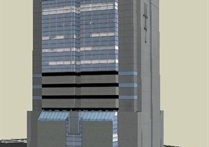 日式办公大楼建筑设计SU(草图大师)模型