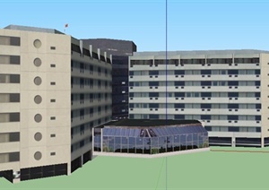 某现代办公大楼建筑SU(草图大师)模型