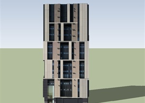 某现代风格高层住宅建筑设计US模型