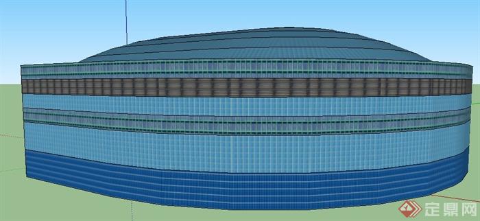某运动场馆建筑设计SU模型(2)