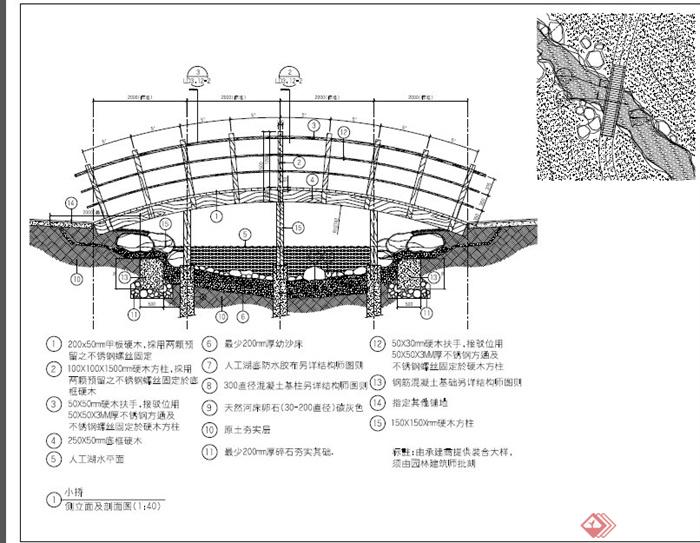 景观节点园桥设计PDF施工图(1)