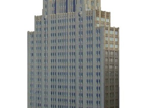 某地现代高层银行大楼建筑设计SU(草图大师)模型