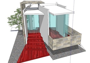 某休息屋建筑设计SU(草图大师)模型